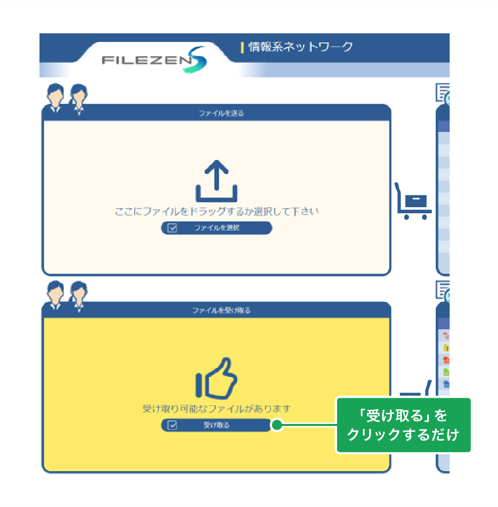 基幹系ネットワークの操作画面